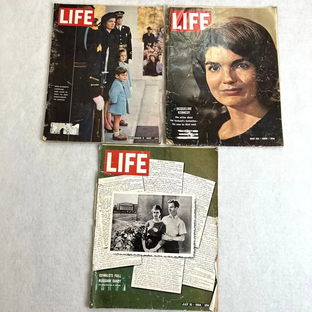 Set of 3 Vintage Life Kennedy Stories Magazines